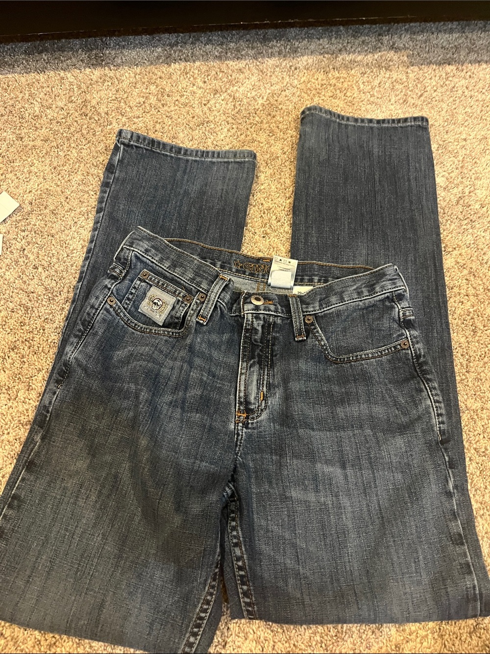 Cinch Men's Silver label Straight Jeans - Dark Blue Wash